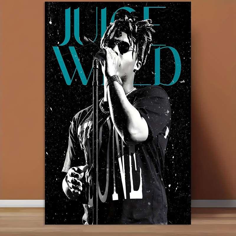 1pc 30.48x45.72 cm Frameless Canvas Poster Vintage JUICE WRILD Art Print by ARTistic DESIGN Bl
