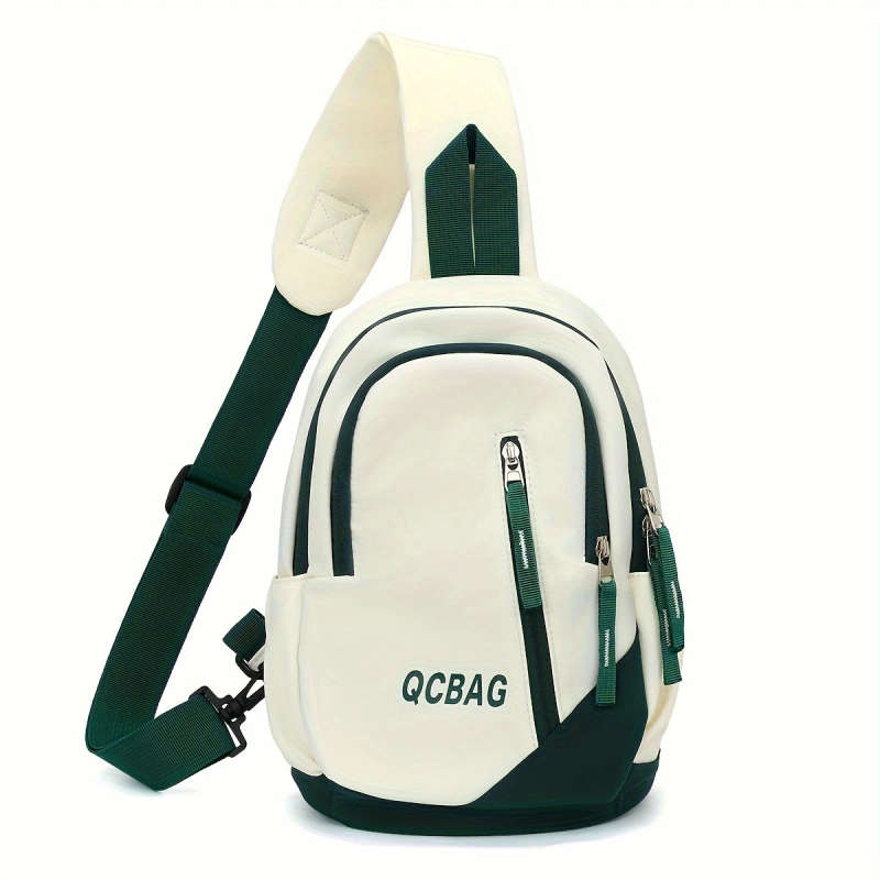 1pc Lightweight Business Small Sling Bag Casual Letter Graphic Chest Bag Crossbody Bag For Commute