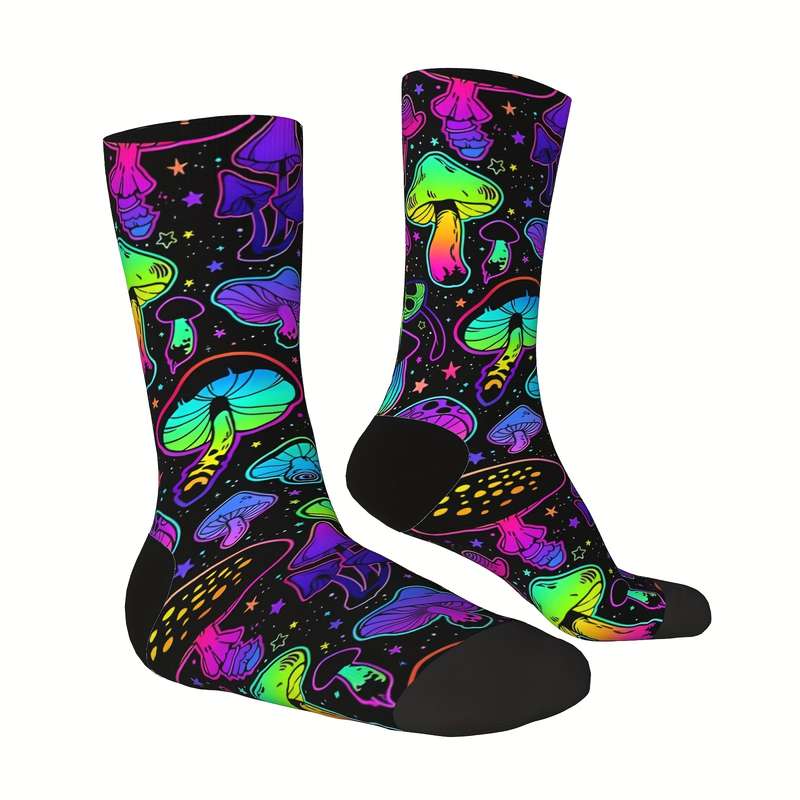 1 Pair Black One Size Socks