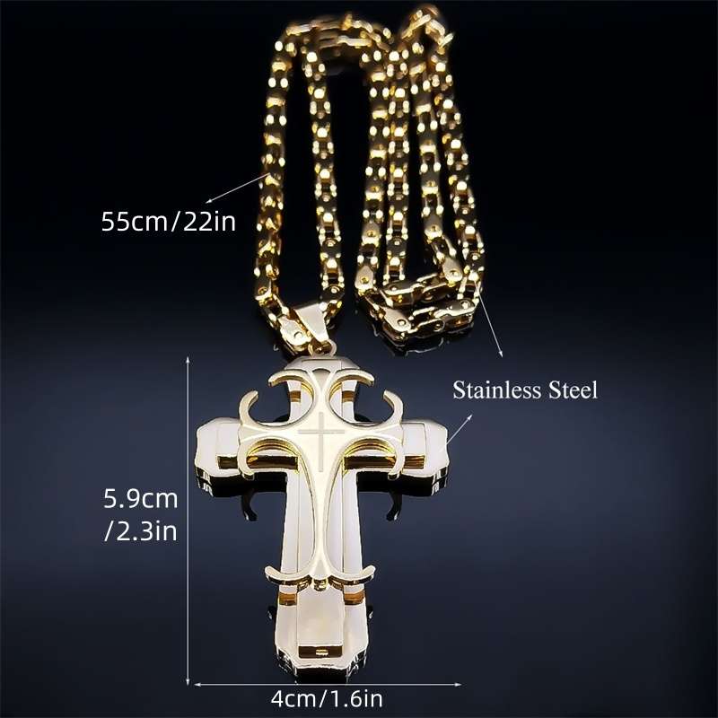 1 Piece Golden Jesus Theme Pendant