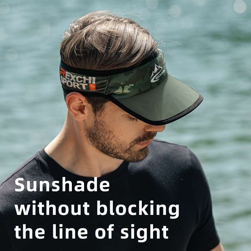 1pc GOLOVEJOY Unisex Summer Outdoor Sports Visor Cap Breathable Sweat-Wicking Sun Protection Hat
