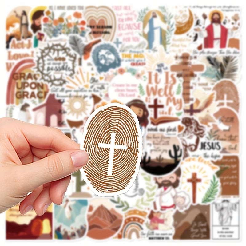 50pc 1set  Jesus Christian Themed Stickers