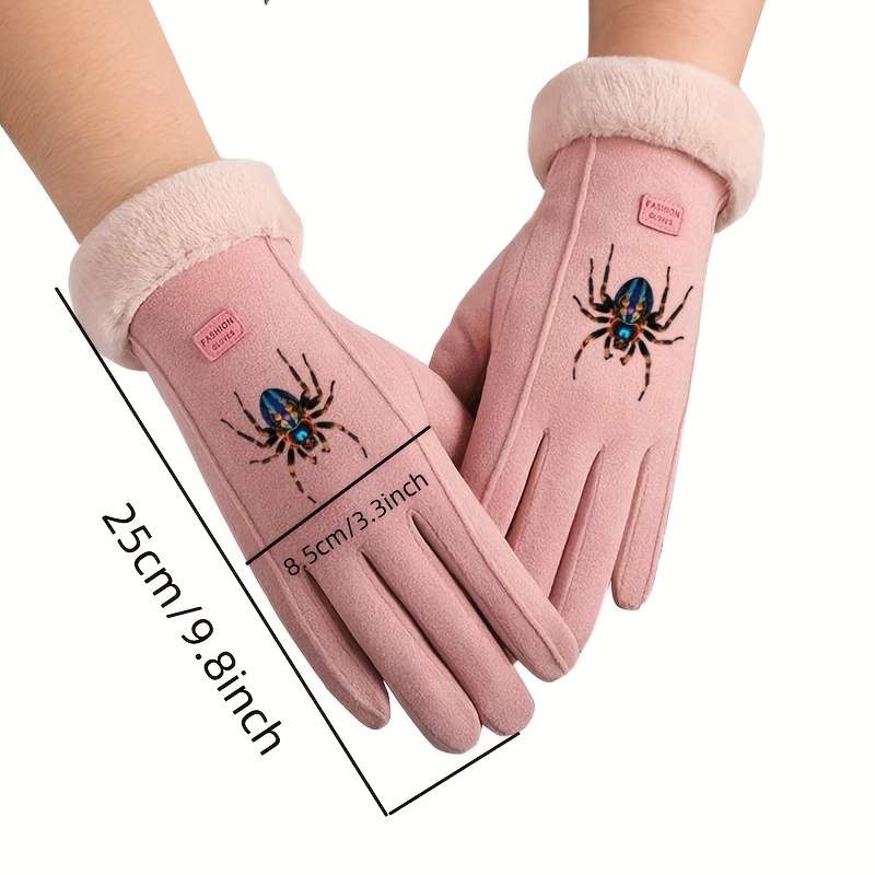 1 Pair Grey Warm Gloves