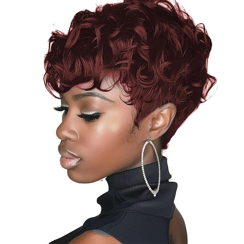 1Pc Black 25.4cm Fashion Design Wig