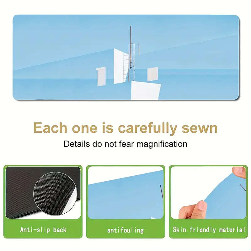 1pc 30x60cm Minimalist Space Ladder Mouse Pad Gaming Mouse Pad Suitable for Laptop and Keyboard