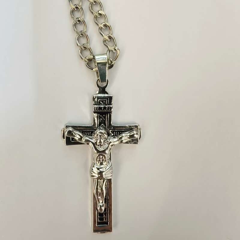 1 Piece Silvery Jesus Theme Pendant