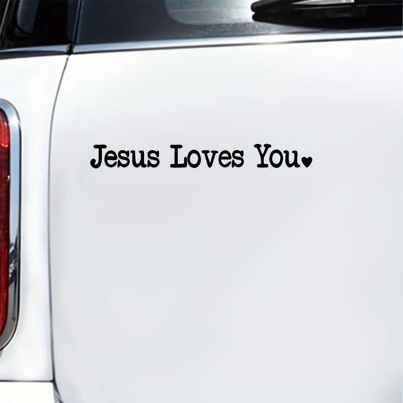 1pc Black   Jesus Christian Themed Stickers