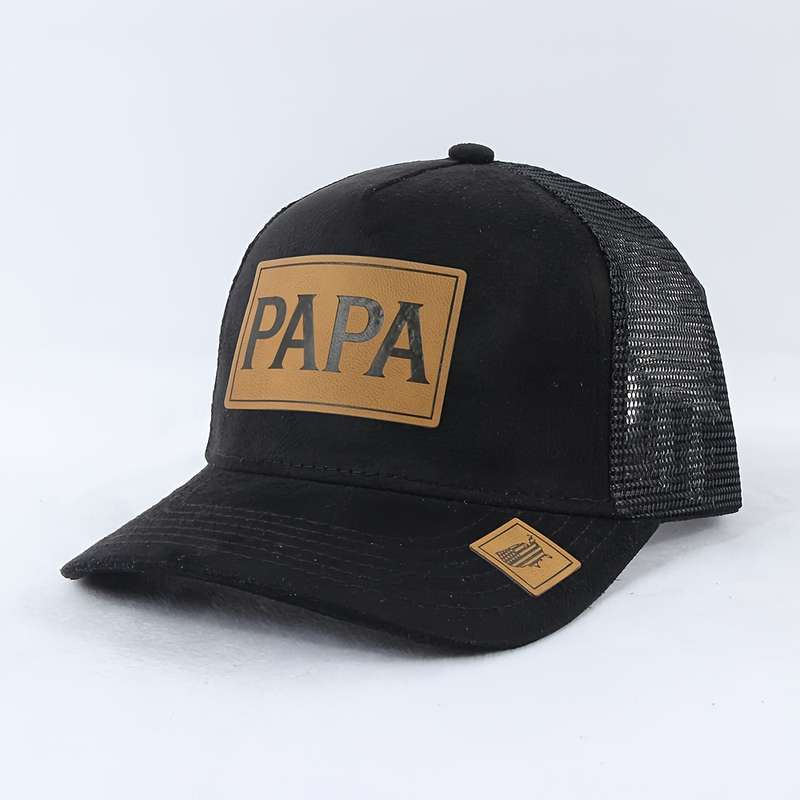1pc Breathable Mesh Baseball Cap for Men Women Adjustable Sun-Protective Trucker Hat with Tren