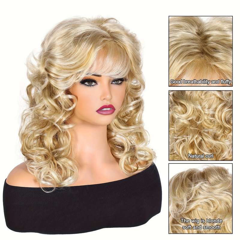 1Pc Golden 40.64cm Fashion Design Wig