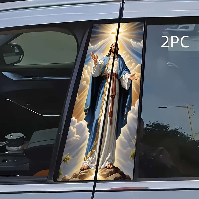 2pcs  Jesus Christian Themed Stickers