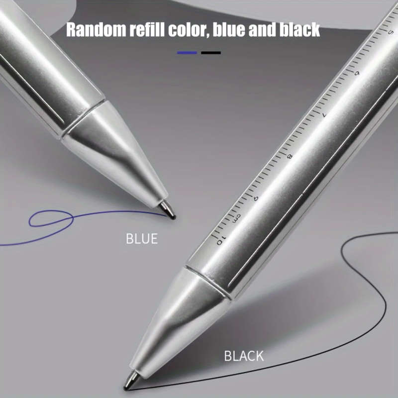 1pc Creative Vernier Caliper Rollerball Pen Multifunctional Neutral Ink Pen 0-100mm Round Ball Pen