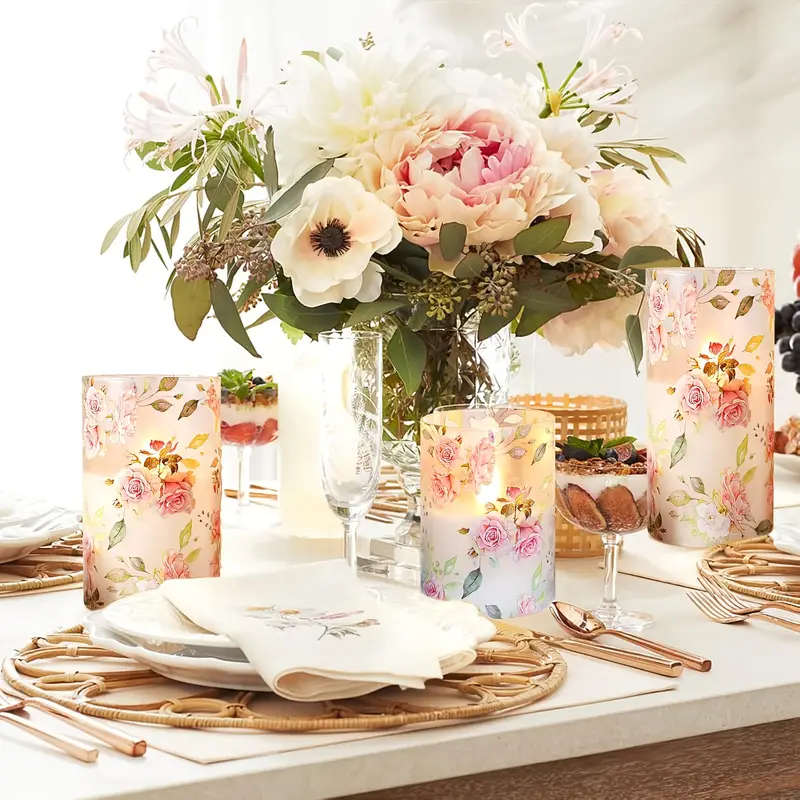 3 Piece Flameless Electronic Candle Set