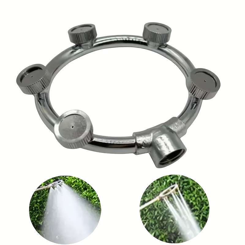 1Pc 5 Head Sprayer High Pressure Stainless Steel Misting Sprinkler
