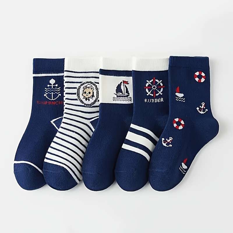 10 Pairs Mixed Colors  6 To 8Y High Elastic Socks
