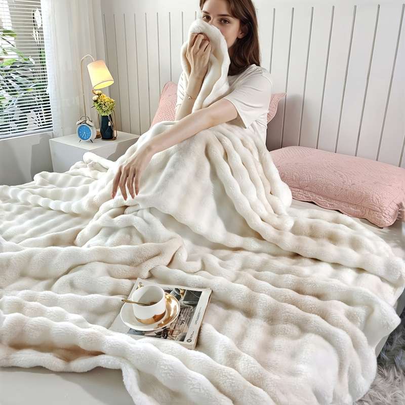 1ps Blanket Color Light Coffee size 200x230cm