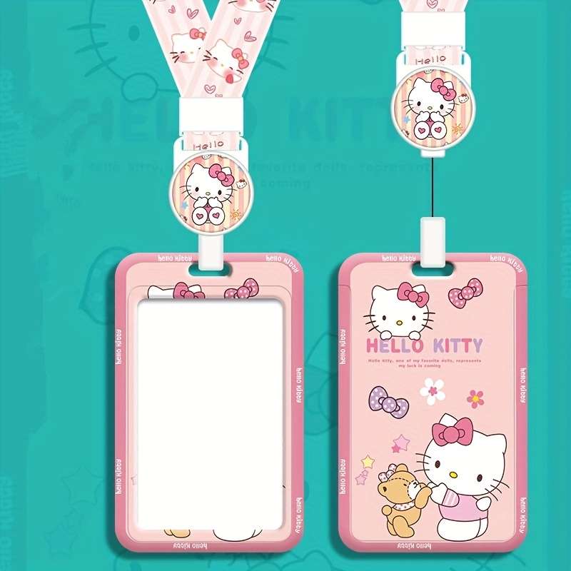 1pc Sanrio Cute Acrylic Card Case- Campus Certificate and Meal Card Embossed Protective Case- Cute