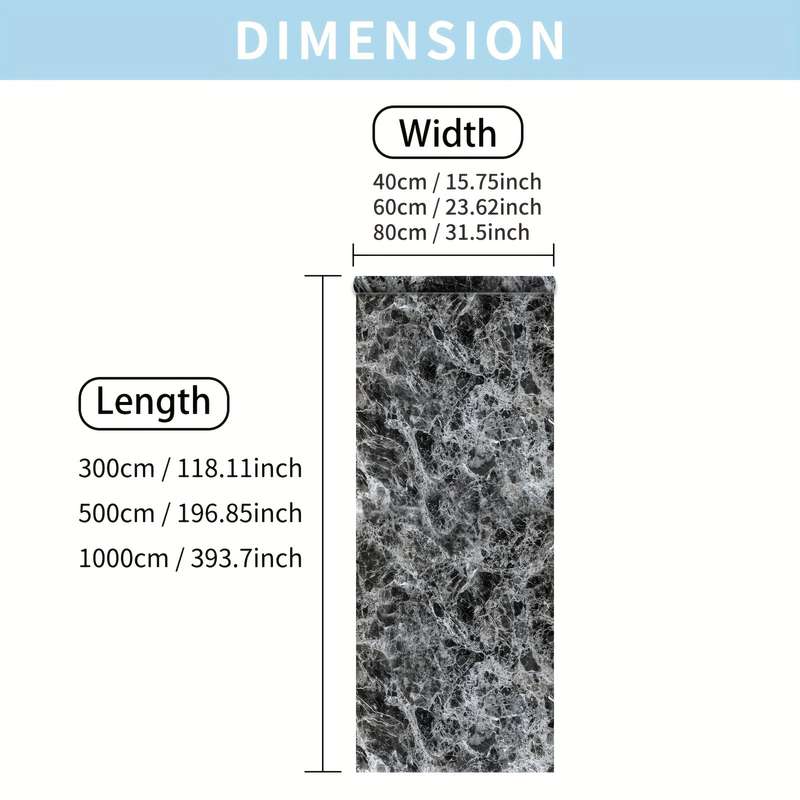 1PC Wall StickersBlack 40X500cm 15.75X196.85in