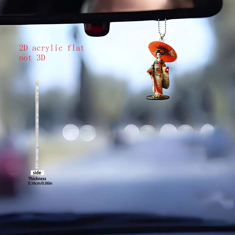 1pc 2D Flat One  Kimono Girl Hanging Ornament New Spring and Summer Hanging Ornaments  Acrylic