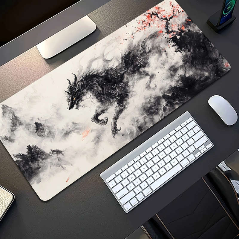 1pc 30x80cm Watercolor Fantasy Mythical Creature Mouse Pad Mysterious and Durable Office Desk Access