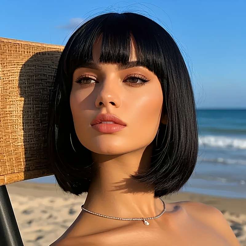 1Pc Black Fashion Design Wig