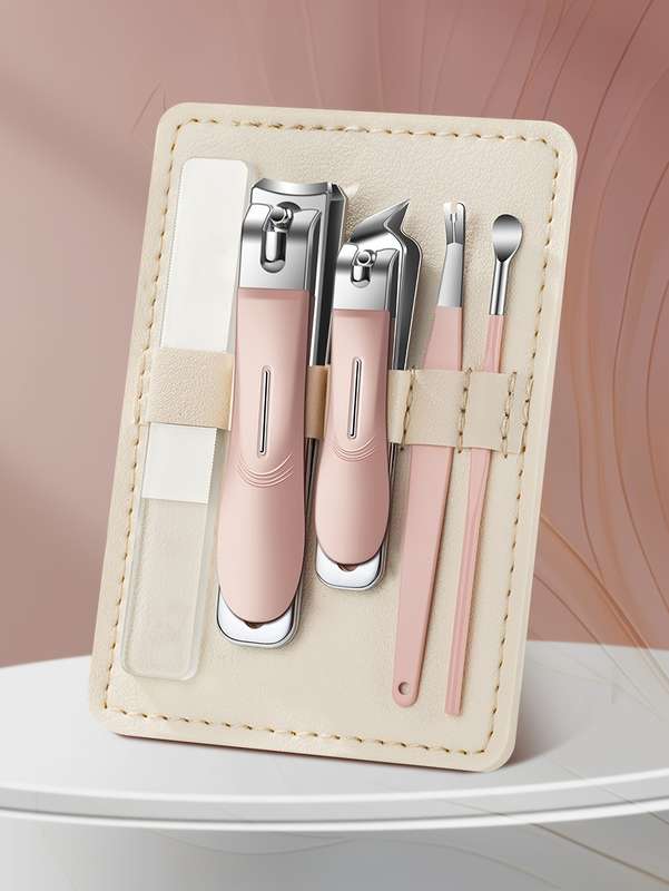 5pcs/Set Nail Clipper Set Nail Care Scissors Nail Clipper Trimmer Nail Art Tools with Portab
