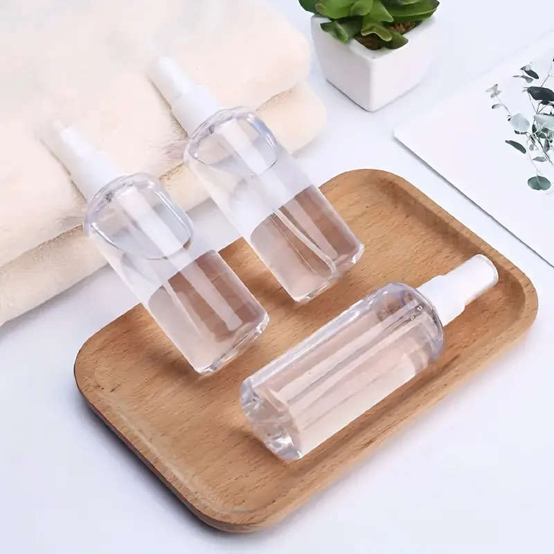 1pc 100ml Plastic Spray Bottle Unscented Refillable Portable Fine Mist Container for Alcohol Cosmeti