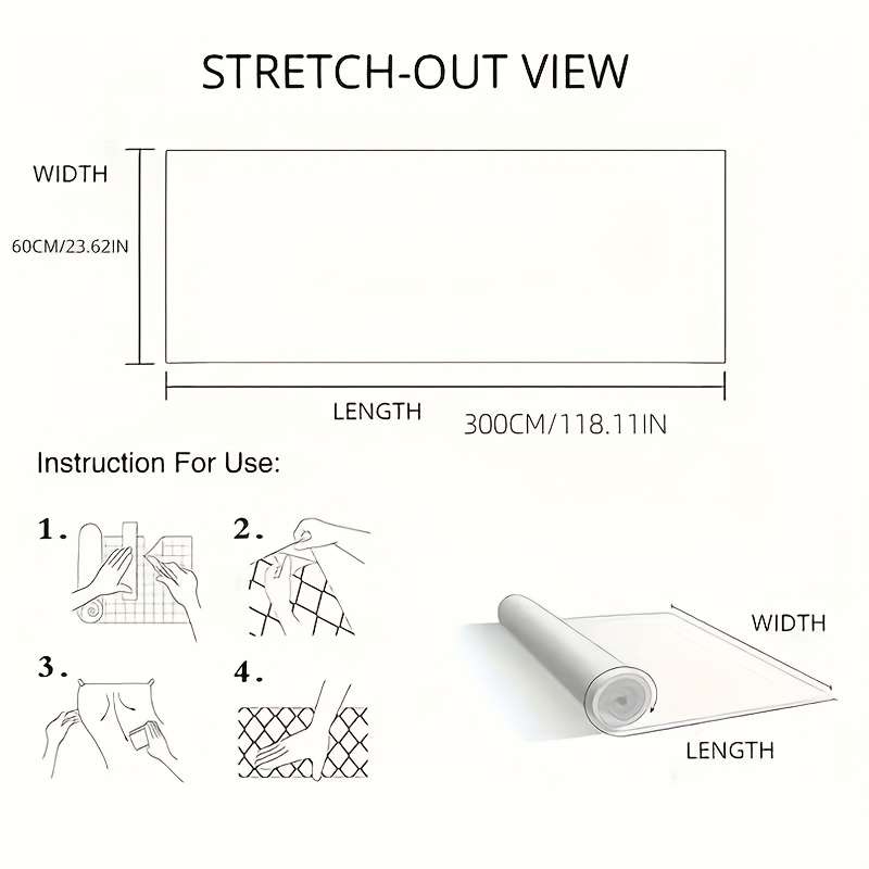 1PC Wall StickersLarge Flower White Pattern60X300CM  23.62X118.11IN