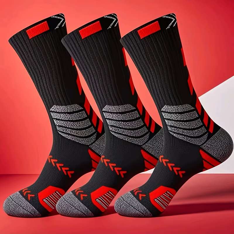 3 Pairs White High Elastic Socks