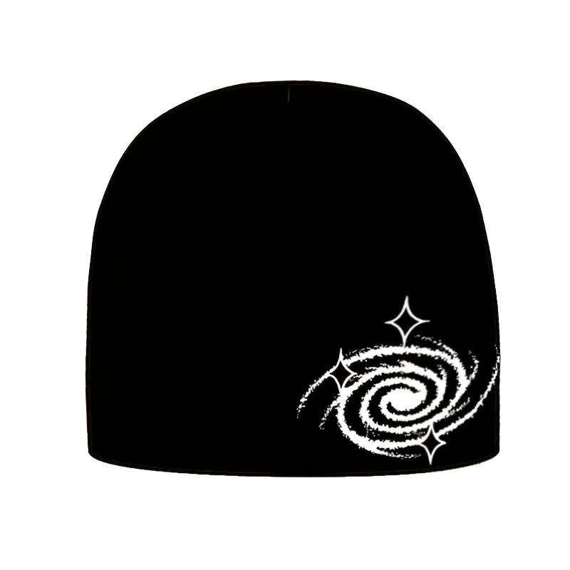 1pc Unisex Embroidered Acrylic Knit Beanie Stretchable Hand-Washable Street Style Hip-Hop Winter