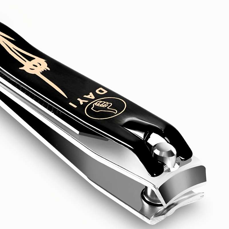 1pc ODORless High-Carbon Steel Nail Clippers with Nail File Modern Black  Golden "OKAY I HAV