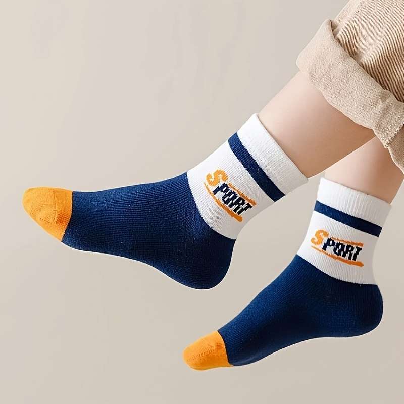 10 Pairs Mixed Colors  6 To 8Y High Elastic Socks