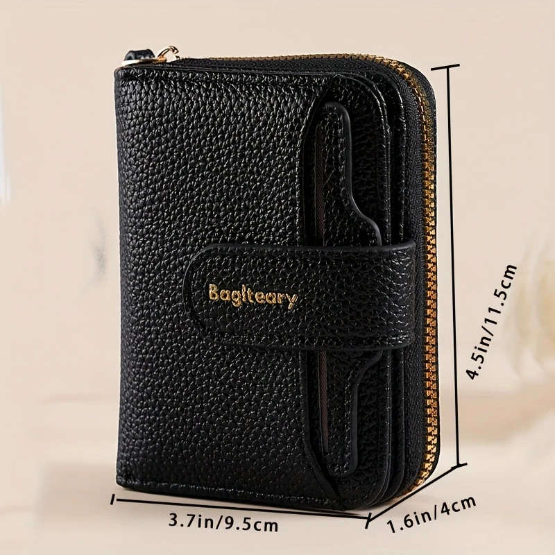 New Lychee Pattern Solid Color Wallet