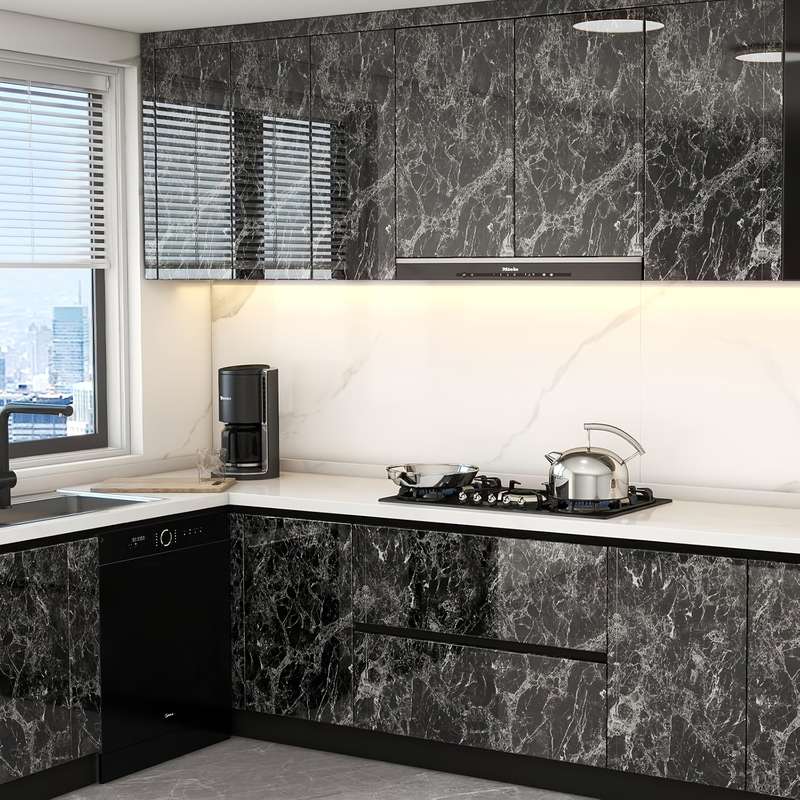 1PC Wall StickersBlack 40X500cm 15.75X196.85in