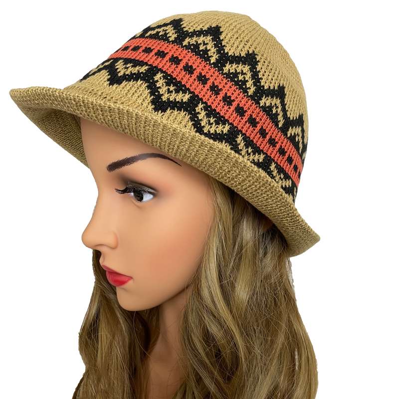 1pc Boho Chic Embroidered Floral Sun Hat for Women Summer Beach Fedora with UV Protection Versat