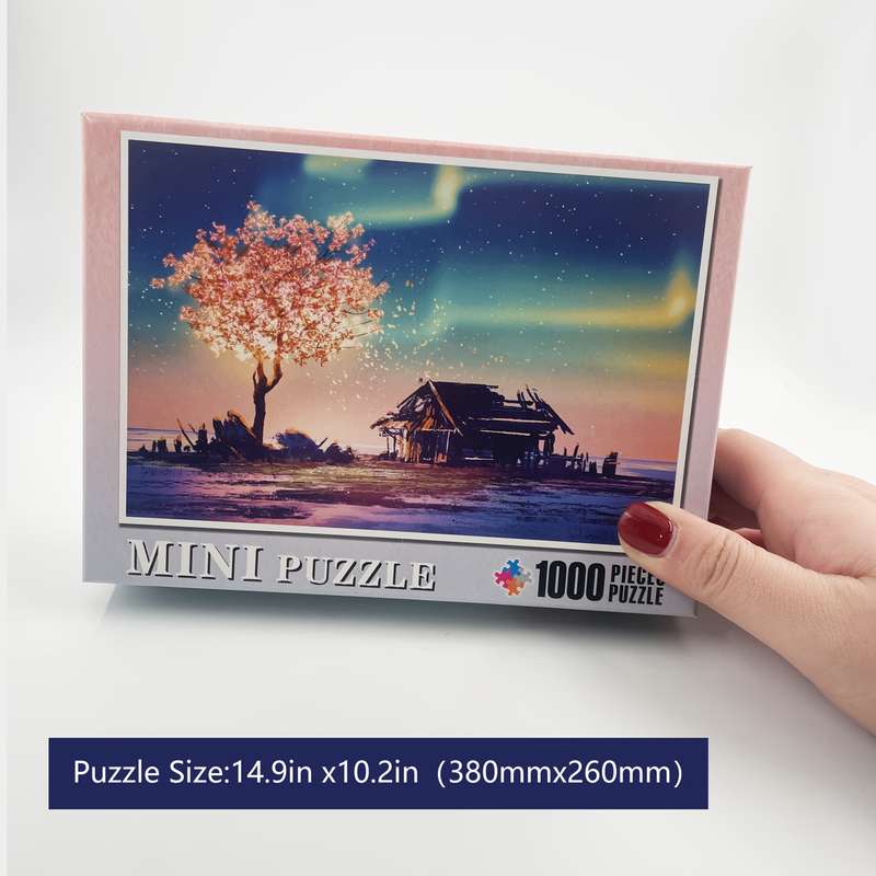 1000pcs MINI Jigsaw Puzzle Enchanting Fantasy Lamp Tree Scene 37.85cm x 25.91cm C