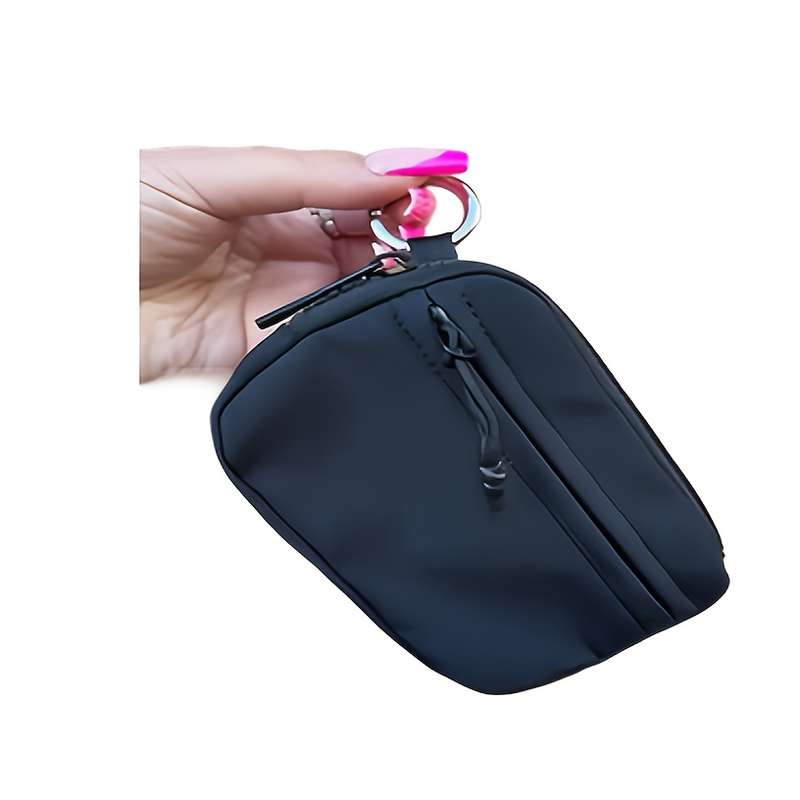 1pc Minimalist Everyday Women'S Wallet Made of Durable Nylon Multi-Functional Card Holder Keychai