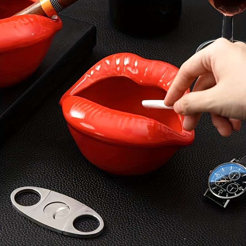 1pc lip desktop ashtray resin crafts storage box creative resin ashtray for boyfriends and h