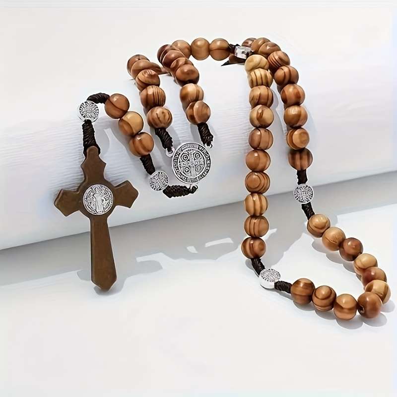 1 Piece Coffee Color Jesus Theme Pendant