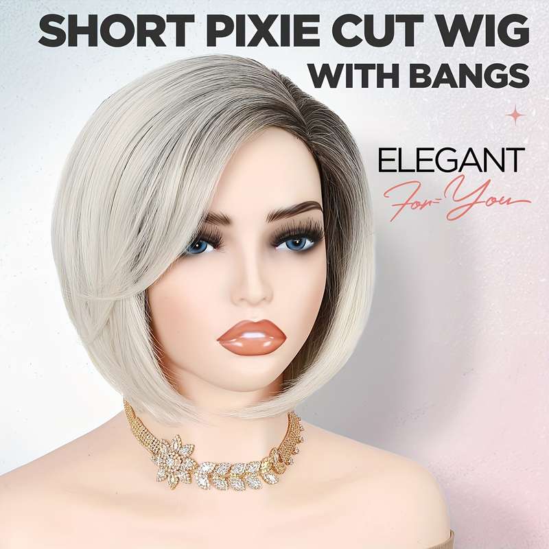 1Pc Ombre Blonde 30.48cm Fashion Design Wig