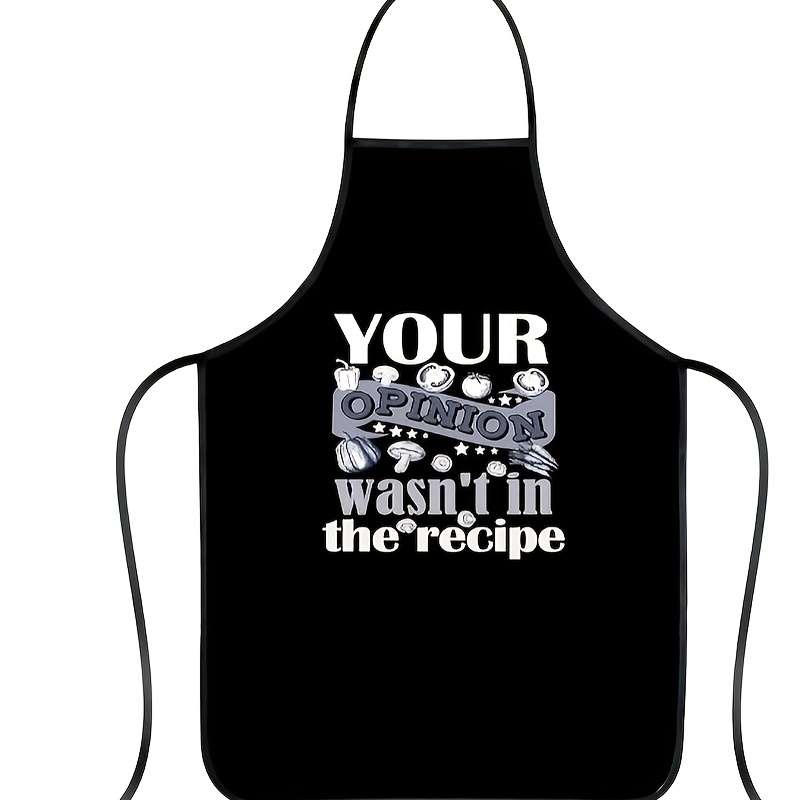 1pc Funny Kitchen Apron with Humorous Recipe Design Perfect for Cooking Baking BBQ Great Gift