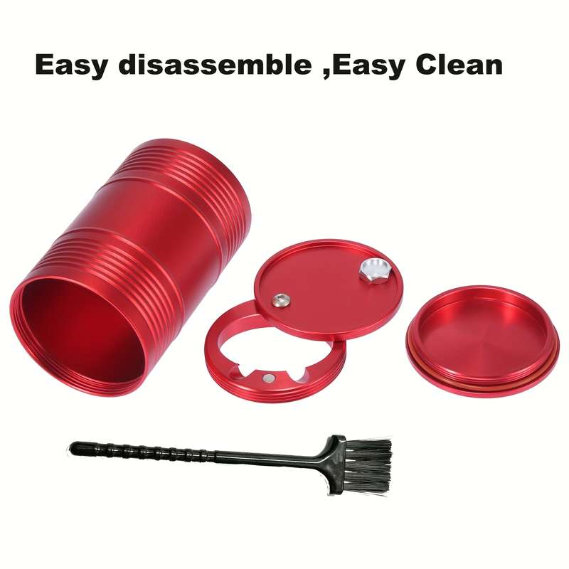 1pc Stylish Aluminum Alloy Car Ashtray with Lid Sleek Black Corrosion-Resistant Design 0.9