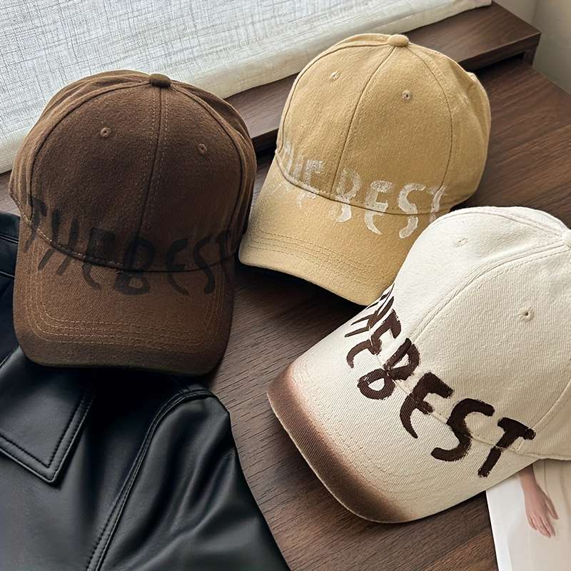 1pc Women'S Breathable Cotton Blend Baseball Cap with THE BEST Stitching Adjustable Fit Frayed