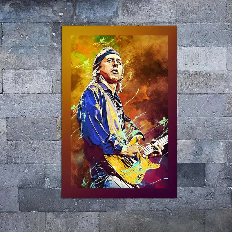 1pc  Unframed Mark Knopfler High-Definition Canvas Print Vibrant Electric Guitar Art Poster 3