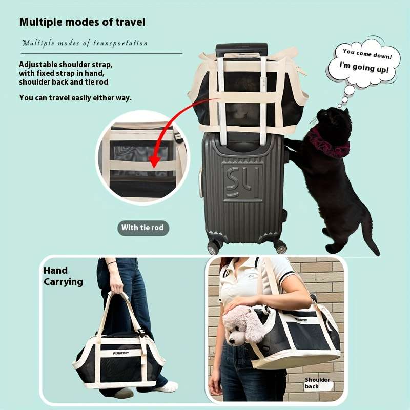1pc Rice White Pet Bag