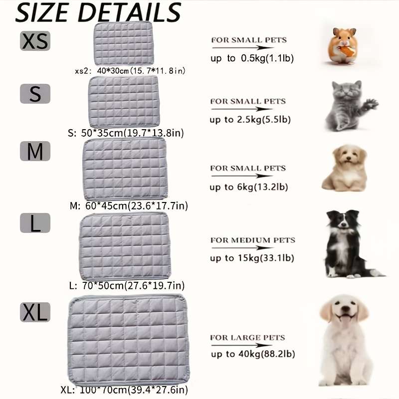 1PC Pet Mat Light Gray Size 70.1x50.04cm L