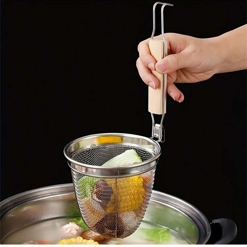 1pc Stainless Steel Noodle Strainer for Cooking Spicy Hot Pot Filter Noodle Spoon Fried Food Str