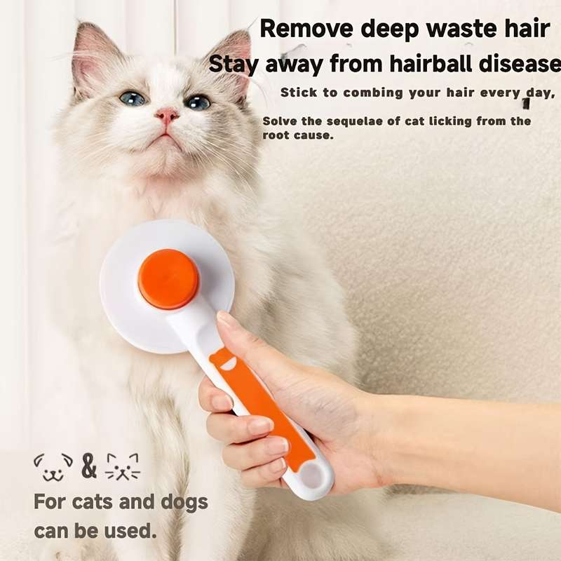 1pc Blazing Orange Pet Comb