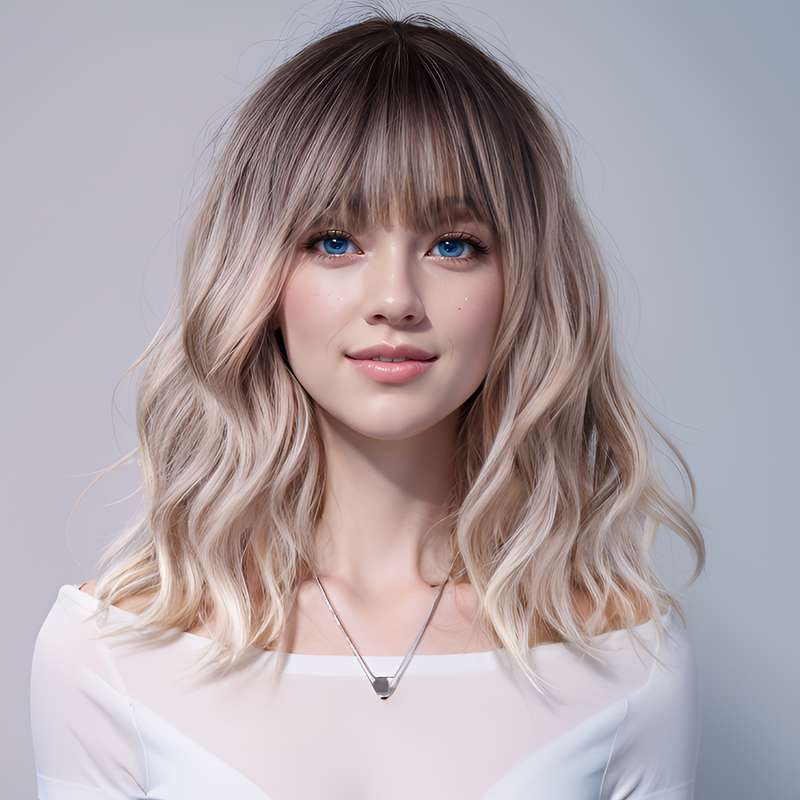 1Pc Linen 35.56cm Fashion Design Wig