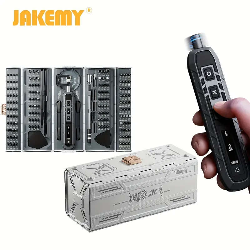 180 in 1 Compact Electric Screwdriver Kit Ergonomic Dual Power BatteryUSB Rechargeable Lithium Polym