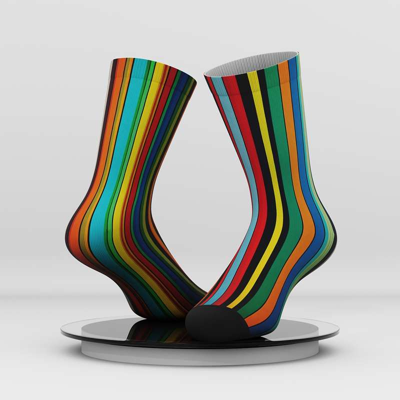 1 Pair Multicolor One Size Socks